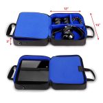 USA GEAR Console Carrying Case - PS4 Case Compatible with Playstation 4 Slim, PS4 Pro, and PS3 - Customizable Interior Store PS4 Games, PS4 Controller, PS4 Headset, and More Gaming Accessories (Black) - Image 3